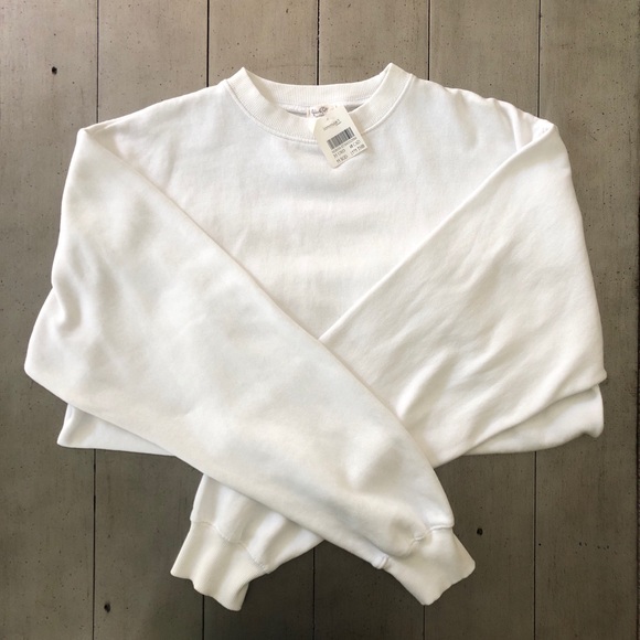 Brandy Melville Sweaters - Brandy Melville All White Crewneck Sweatshirt OS